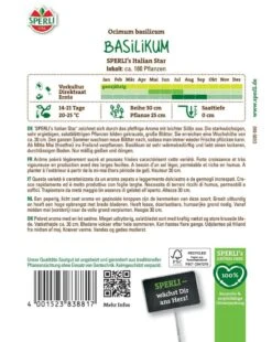 Basilikum SPERLI's Italian Star, Pfeffrige Sorte Mit Leichter Süße, Wüchsig, Aromatisch -Krauter Samen Geschaft basilikum italian star2