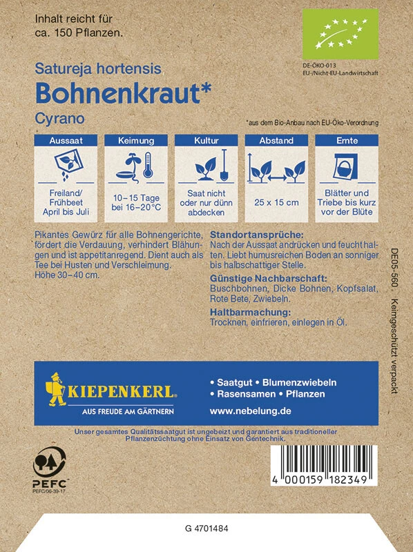 BIO Bohnenkraut Cyrano Kiepenkerl 4 BIO Bohnenkraut Cyrano Kiepenkerl – Bild 2