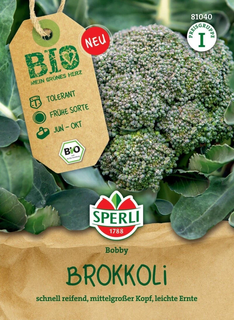 BIO Brokkoli Bobby, Tolerant, Frühe Sorte, Schnell Reifend, Leichte Ernte, Bio-Saatgut Von Sperli 3 BIO Brokkoli Bobby, Tolerant, Frühe Sorte, Schnell Reifend, Leichte Ernte, Bio-Saatgut Von Sperli