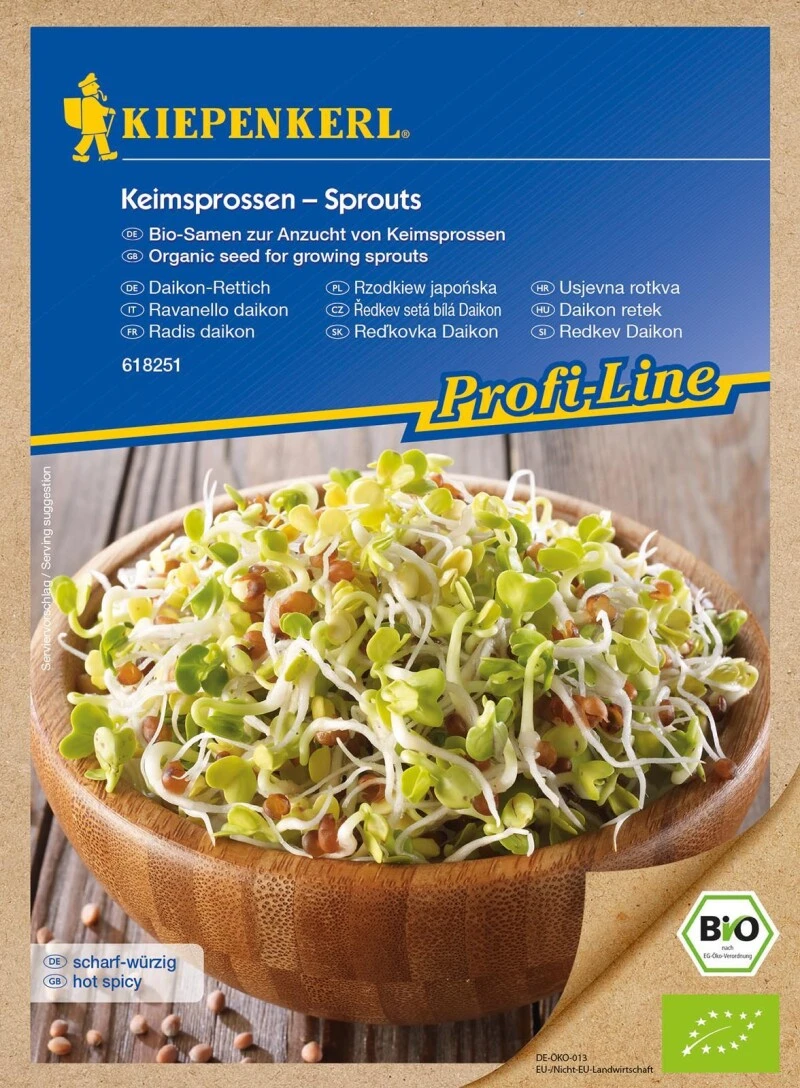 BIO Keimsprossen Daikon-Rettich 60g, Bio-Samen Zur Anzucht Von Keimsprossen 4 BIO Keimsprossen Daikon-Rettich 60g, Bio-Samen Zur Anzucht Von Keimsprossen – Bild 2