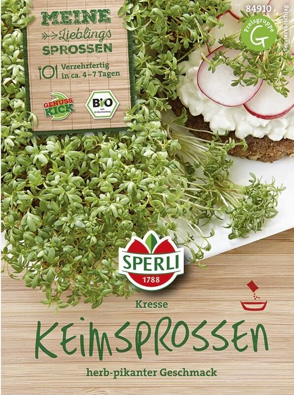 BIO Keimsprossen Kresse 40g, Lepidium Sativum 4 BIO Keimsprossen Kresse 40g, Lepidium Sativum – Bild 2