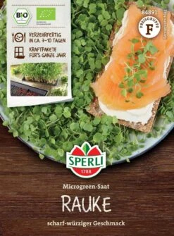 BIO Microgreen-Saat Rauke Scharf Würziger Geschmack 5 BIO Microgreen-Saat Rauke Scharf Würziger Geschmack -Krauter Samen Geschaft bio microgreen rauke