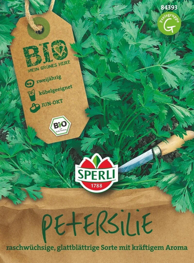 BIO Petersilie, Raschwüchsige Glattblättrige Sorte Mit Kräftigem Aroma, Bio-Saatgut 4 BIO Petersilie, Raschwüchsige Glattblättrige Sorte Mit Kräftigem Aroma, Bio-Saatgut – Bild 2