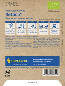 BIO Rettich Runder Schwarzer Winter 5 BIO Rettich Runder Schwarzer Winter -Krauter Samen Geschaft bio rettich runder schwarzer winter2