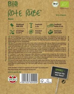 BIO Rote Beete Rote Kugel 2/Sturoman 3m Saatband