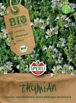 BIO Thymian, Aromatisches Würzkraut Mit Pfeffrigem Geschmack, Als Tee Wirkt Er Gegen Husten Krampflösend Und Desinfizierend