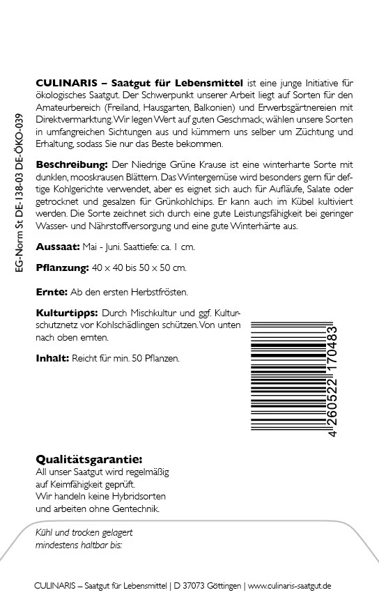 Grünkohl Niedriger Grüner Krauser Samenfeste Sorte 3 Grünkohl Niedriger Grüner Krauser Samenfeste Sorte