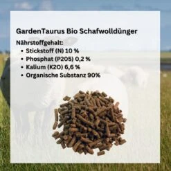 GardenTaurus® Schafwolldünger-Pellets | Naturdünger Aus Deutschland | Organischer Langzeitdünger -Krauter Samen Geschaft gardentaurus bio schafwollduenger2