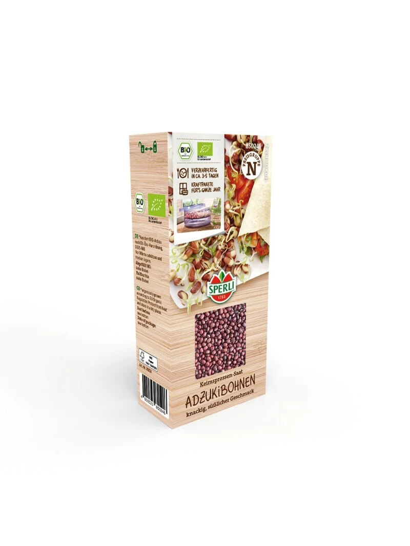 BIO Keimsprossen-Saat Adzukibohne, Großpackung 200 G, Geschmack: Knackig-süßlich 3 BIO Keimsprossen-Saat Adzukibohne, Großpackung 200 G, Geschmack: Knackig-süßlich