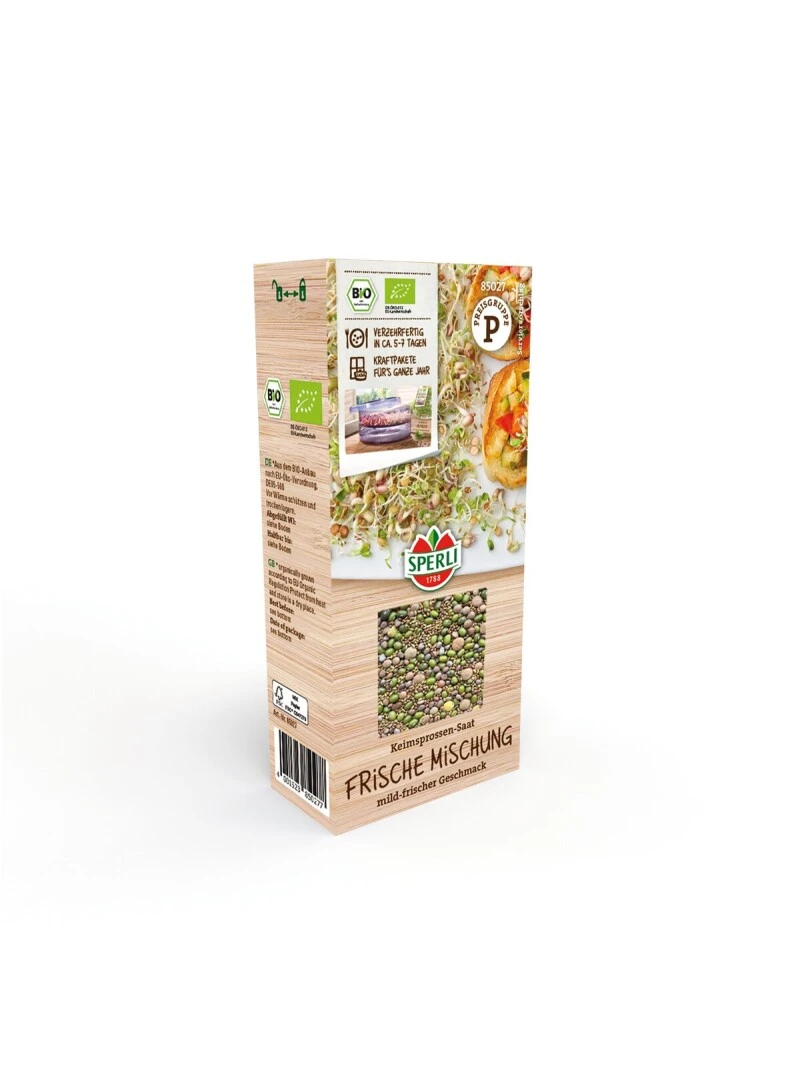 BIO Keimsprossen-Saat Frische Mischung, Großpackung 200 G, Geschmack: Mild-frisch 3 BIO Keimsprossen-Saat Frische Mischung, Großpackung 200 G, Geschmack: Mild-frisch