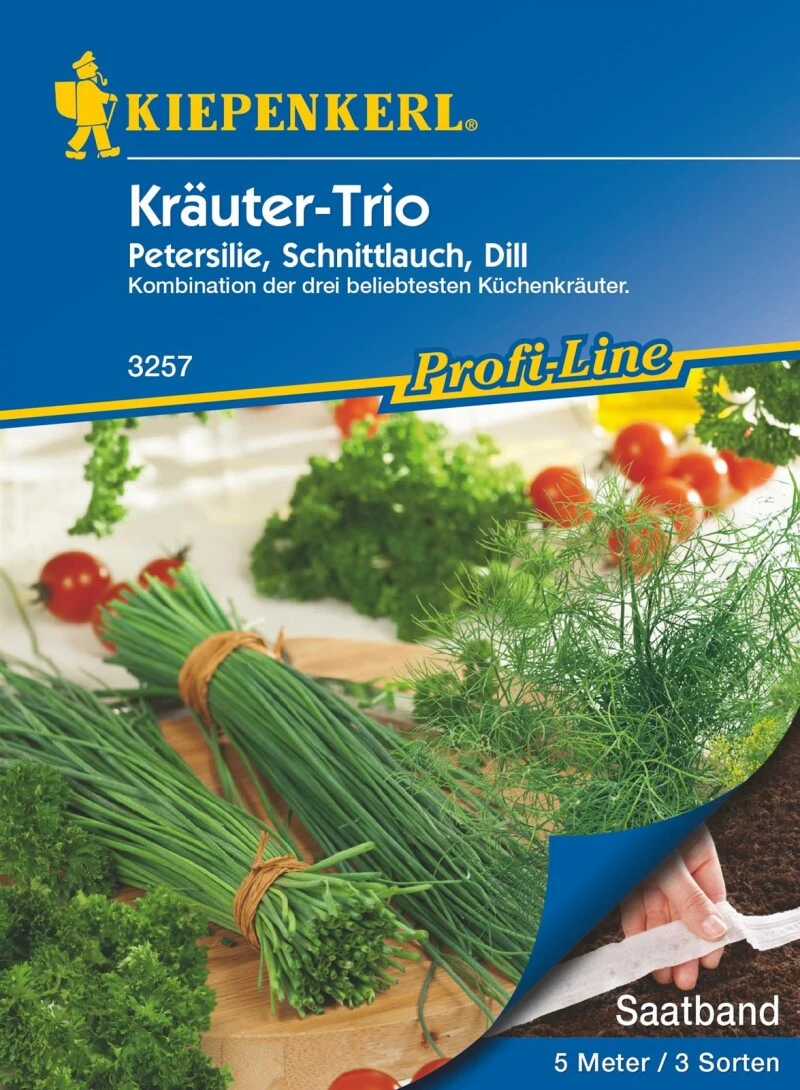 Kräuter-Trio Petersilie, Schnittlauch, Dill, Saatband 5mtr 4 Kräuter-Trio Petersilie, Schnittlauch, Dill, Saatband 5mtr – Bild 2