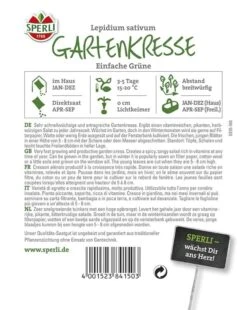 Kresse, Einfache Grüne, Maxipack 50g 5 Kresse, Einfache Grüne, Maxipack 50g -Krauter Samen Geschaft kresse einfache gruene maxipack 50g2