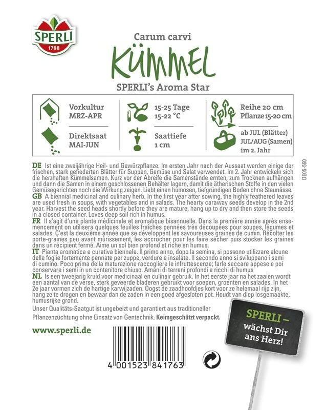 Kümmel Carum Carvi SPERLING´s Aroma Star 3 Kümmel Carum Carvi SPERLING´s Aroma Star