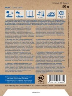 BIO Microgreens Rucola Rauke 50 G, Geschmack: Kräftig-würzig, Zur Keimsprossen-Anzucht