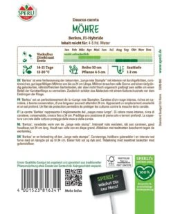 Möhre Berkos F1, Ertragreiche Lagermöhre (Herbstmöhre), Carotinreich