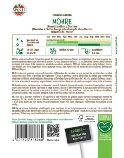 Möhre Kombination 3 Sorten, 5 Meter Saatband, 3 Verschiedenen Sorten, Saatgut Von Sperli