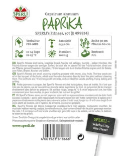 Paprika SPERLIS Fitness Rot