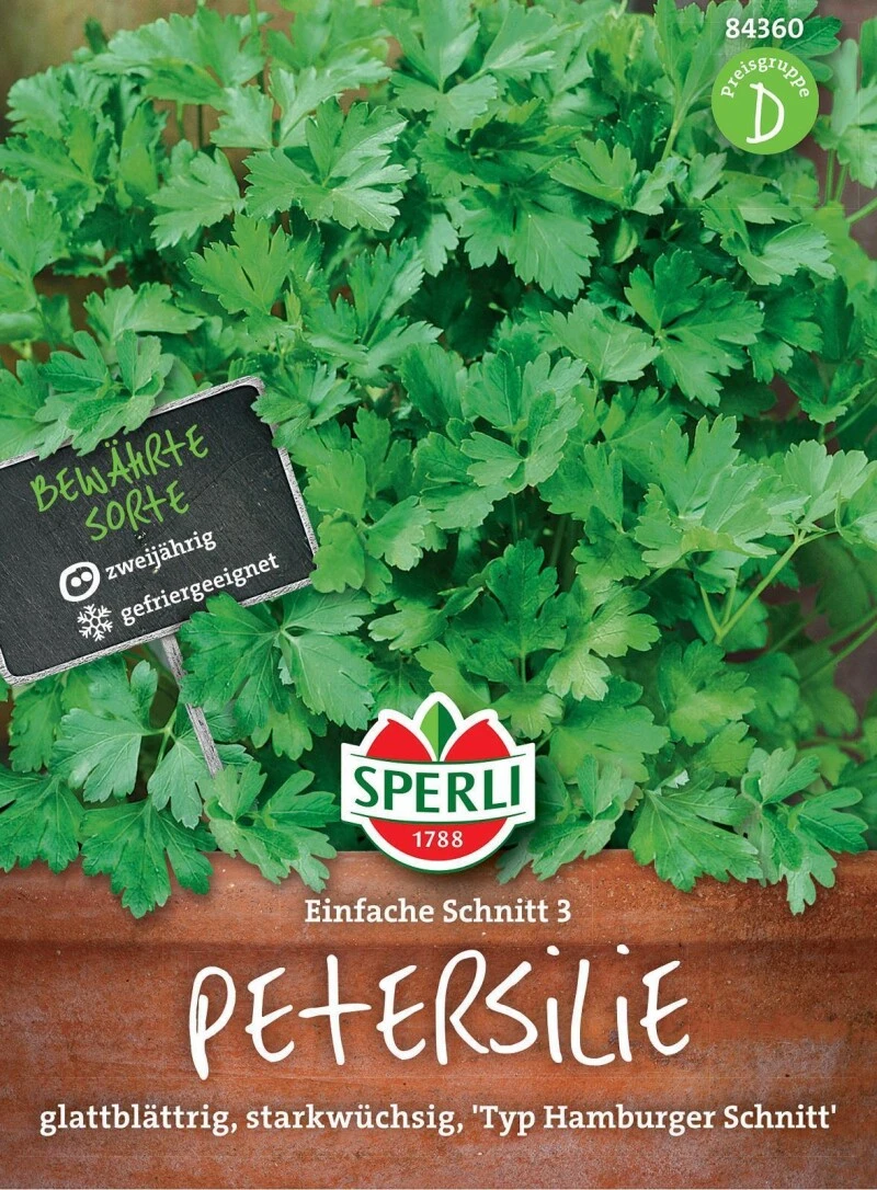 Petersilie Einfache Schnitt 3, Beliebte Glattblättrige Petersilie Mit Dem Kräftigen Aroma, Zur Anzucht In Schalen Und Töpfen 5 Petersilie Einfache Schnitt 3, Beliebte Glattblättrige Petersilie Mit Dem Kräftigen Aroma, Zur Anzucht In Schalen Und Töpfen – Bild 3