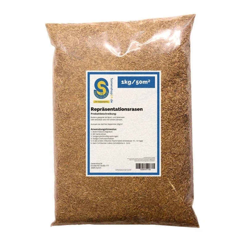Samenshop24® Repräsentationsrasen 1kg Für 50m² 6 Samenshop24® Repräsentationsrasen 1kg Für 50m² – Bild 4