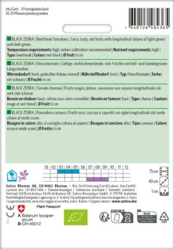 Fleischtomate BLACK ZEBRA Samfenste Bio-Sorte 5 Fleischtomate BLACK ZEBRA Samfenste Bio-Sorte -Krauter Samen Geschaft sativa black zebra2