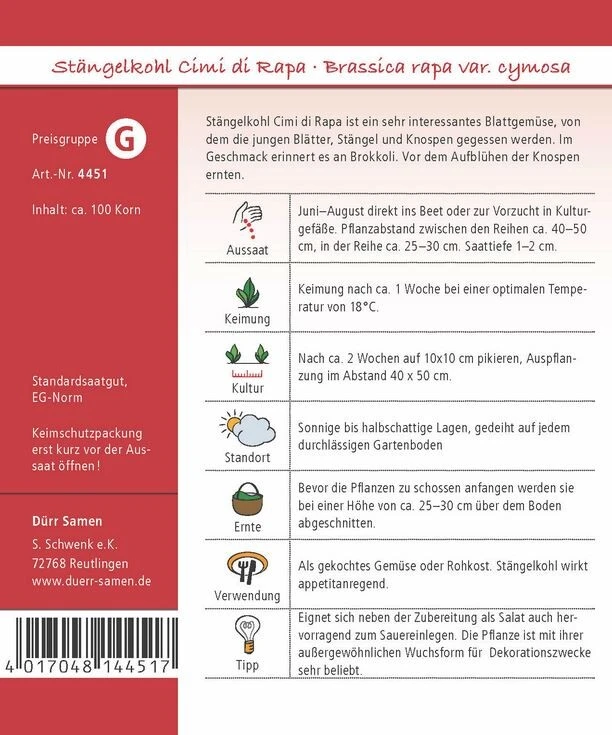 Stängelkohl Cimi Di Rapa, Blattgemüse, Jungen Blätter Stängel Und Knospen Zum Verzehr Geeignet 3 Stängelkohl Cimi Di Rapa, Blattgemüse, Jungen Blätter Stängel Und Knospen Zum Verzehr Geeignet