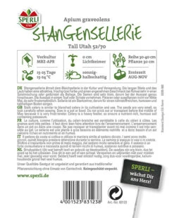 Stangensellerie Tall Utah 52/70, Grün Bleibende Zarte Aromatische Sorte
