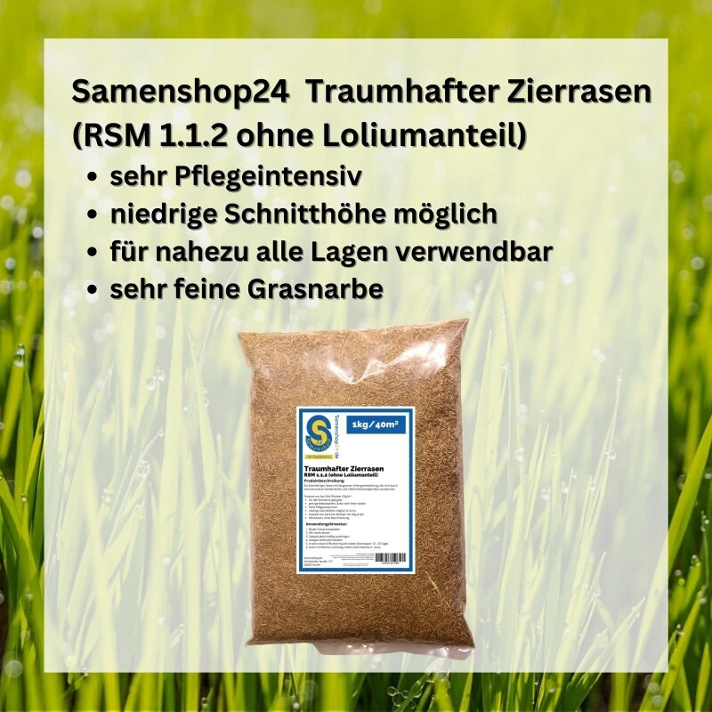 RSM-Rasensamen 1.1.2traumhafter Zierrasen (ohne Lolium) 3 RSM-Rasensamen 1.1.2traumhafter Zierrasen (ohne Lolium)
