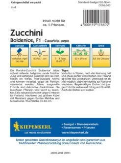 Zucchini Boldenice F1, Rondini-Zucchini Mit Mehltaus- Und Virus-Resistenz, Schnell Reifende Früchte