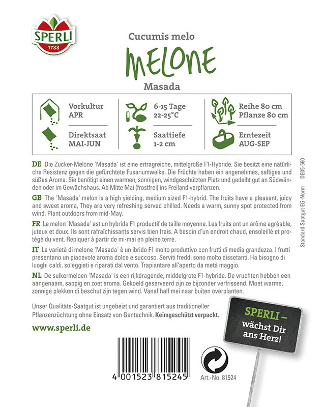 Zuckermelone Masada F1 (Galia-Typ) 3 Zuckermelone Masada F1 (Galia-Typ)